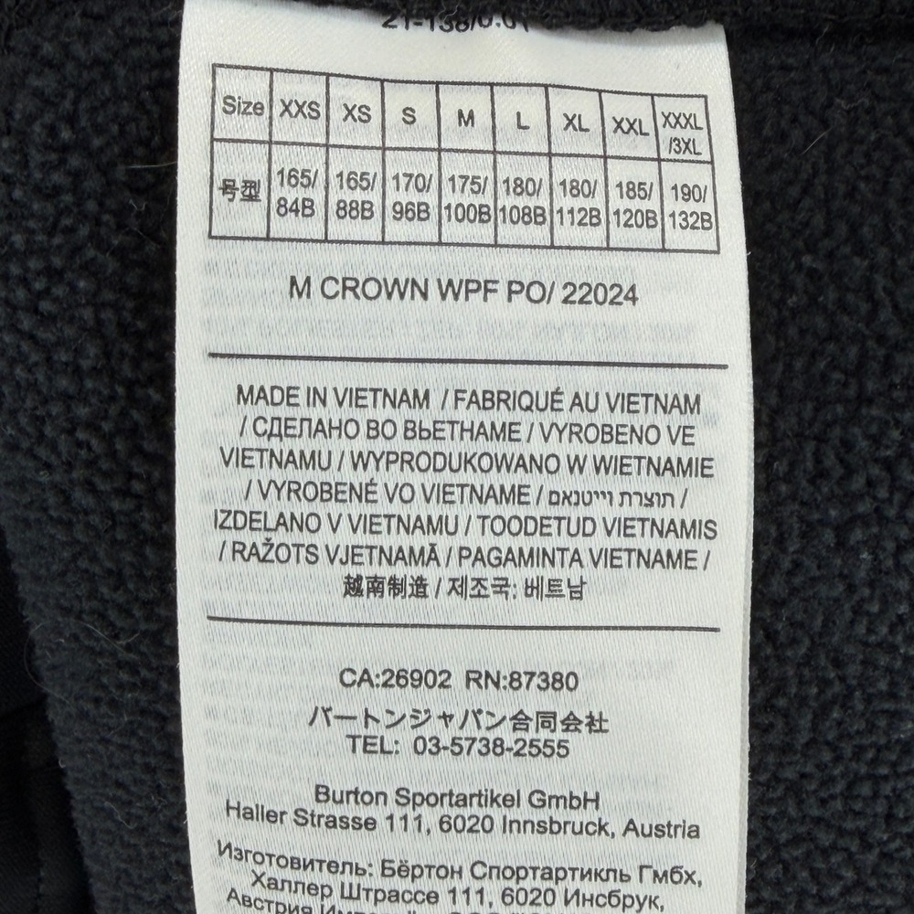 Burton Hoodie Mens XL M Crown WPF PO Black Weatherproof EUC - Picture 7 of 11